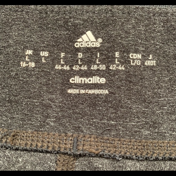 Adidas Cliamalite Crop Capri Dark Gray Leggings - Picture 3 of 6